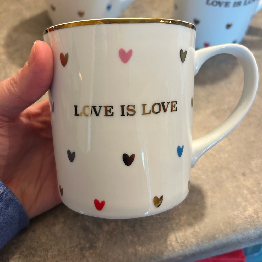 Love is Love Multicolor Heart Pride Mug